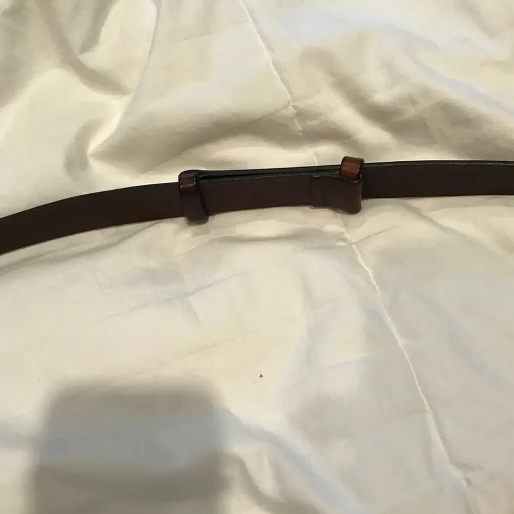 Brown leather adjustable belt size small